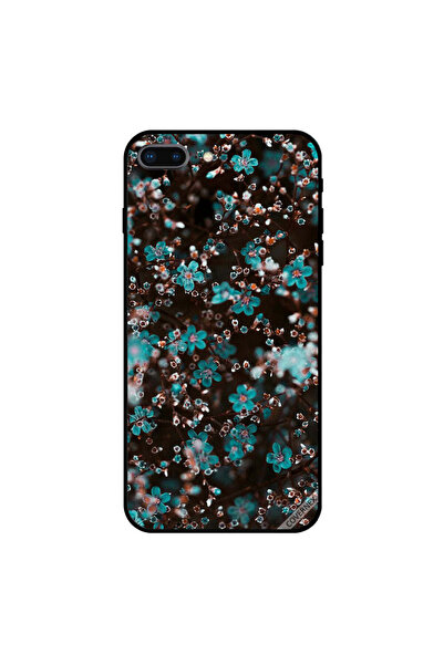 Covernex غطاء حماية لجهاز iPhone 8 Plus زهور زرقاء صغيرة على الأشجار