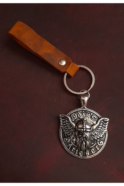 BSN Store Warrior Odin's Figure Keychain Premium Hand Made Real Leather Keychain