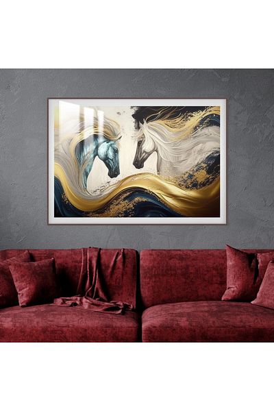4gdran Luxury wooden wall plaque with brown frame and clear acrylic layer