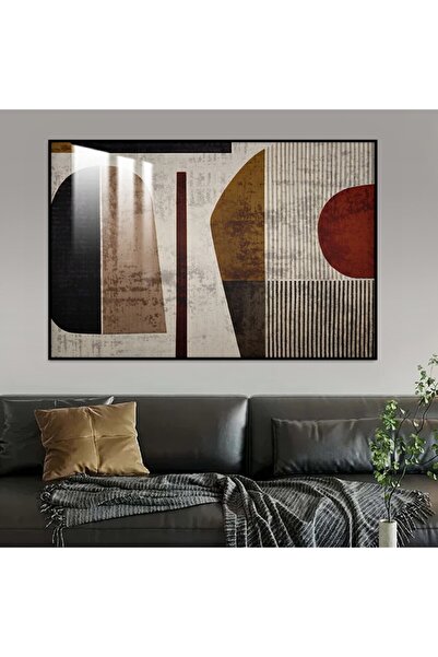 SND لوحة جدارية خشبية فاخرة بتصميم الفن البوهيمي مع برواز اسود و طبقة من الاك...