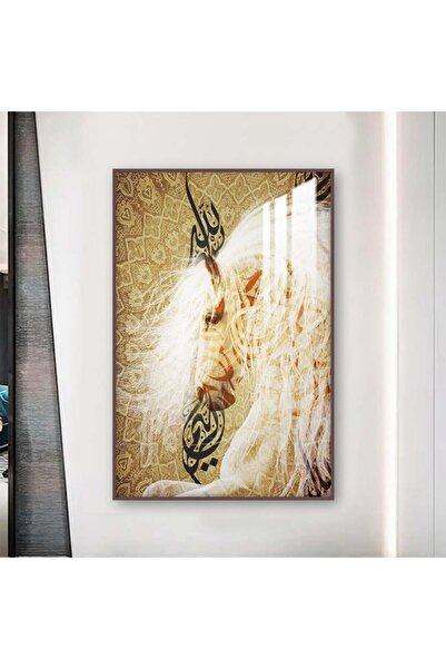 4gdran لوحة جدارية خشبية فاخرة مع برواز شامبين و طبقة من الاكرليك الشفاف