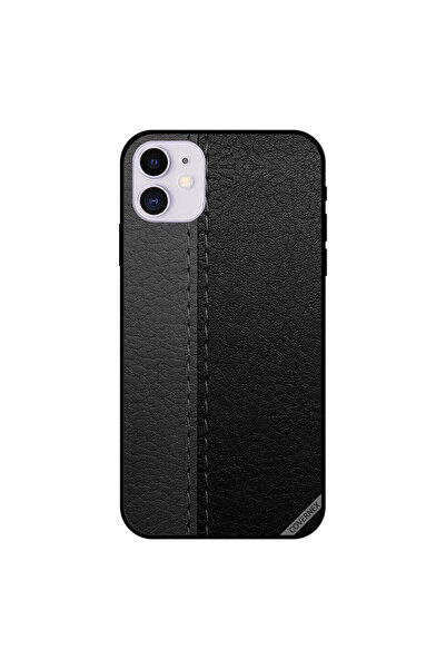 Covernex غطاء حماية لجهاز iPhone 11 DCP000014 بنقشة جلد أسود