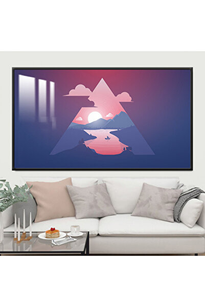 Marktna لوحة جدارية خشبية فاخرة مع برواز اسود و طبقة من الاكرليك الشفاف