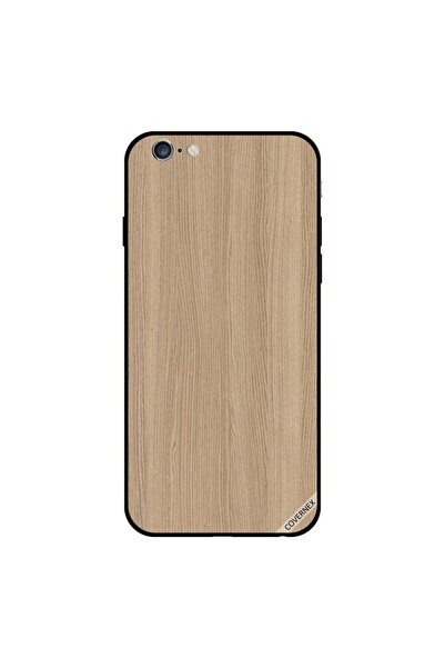 Covernex غطاء حماية لجهاز iPhone 6 بنمط خشبي سادة بني فاتح