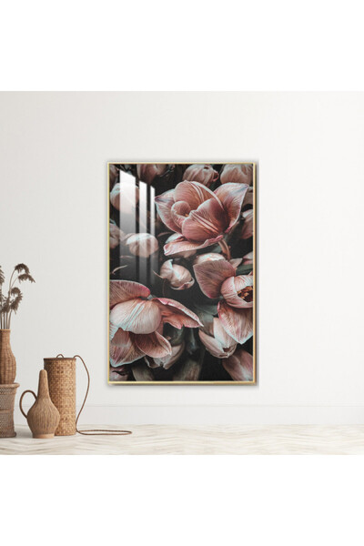 SND لوحة جدارية خشبية فاخرة مع برواز شامبين و طبقة من الاكرليك الشفاف