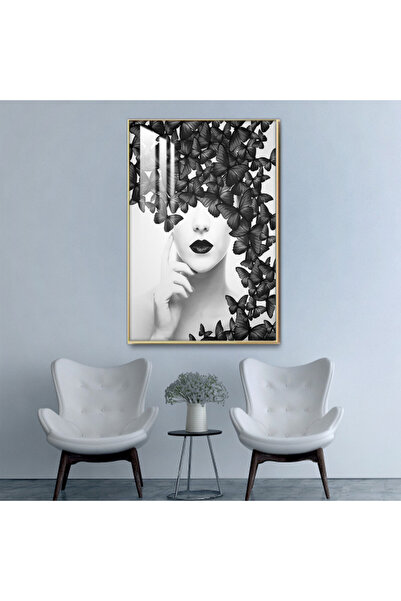 SND لوحة جدارية خشبية فاخرة مع برواز اسود و طبقة من الاكرليك الشفاف