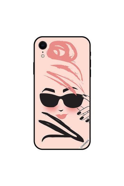Covernex غطاء حماية لهاتف iPhone XR برسومات نظارات وفن فتاة