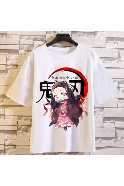 Flood Of Style تي شيرت رجالي منقوش عليه رسوم متحركة للجنسين قاتل الشياطين