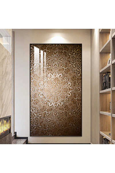 Marktna لوحة جدارية خشبية فاخرة مع برواز ذهبي و طبقة من الاكرليك الشفاف