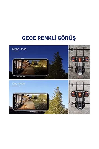 LinaS 2 Kameralı Full Hd Yapay Zekalı Wifi Kablosuz Hareket Takipli Alarmlı Güvenlik Kamerası