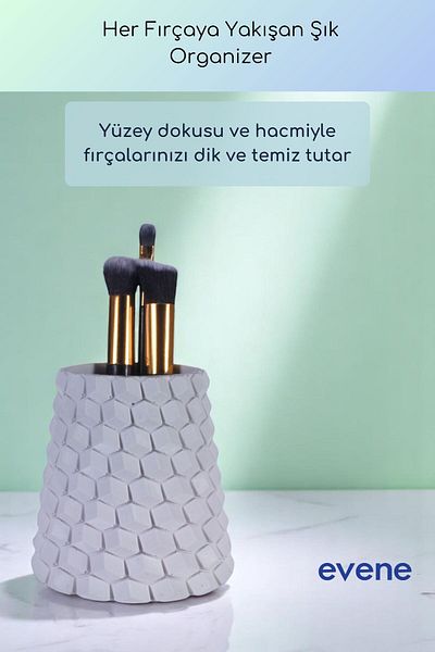 Evene Organizer μακιγιάζ Θήκη για πινέλο μακιγιάζ Organizer Organizer Λευκό Χρώμα Μοντέλο 84