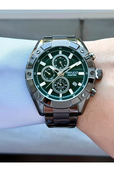 Ferrucci Men's Functions Active Metal Cord Wrist Watch