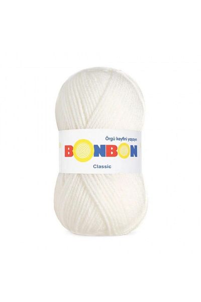 NAKO Bonbon Classic Πλεκτό Χειροποίητο Σχοινί 98200 Λευκό