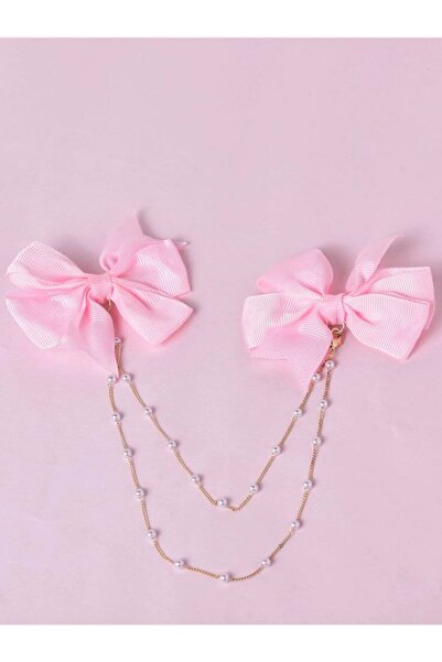 Shiklik MODA Cataramă cu fundă din satin cu lanț de perle pentru femei