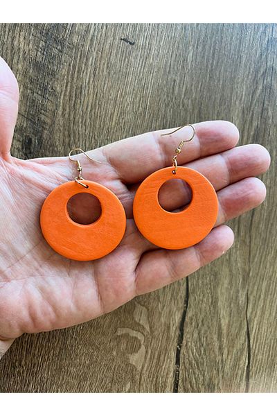 Büyük Hanım Wooden Colorful Style Earrings