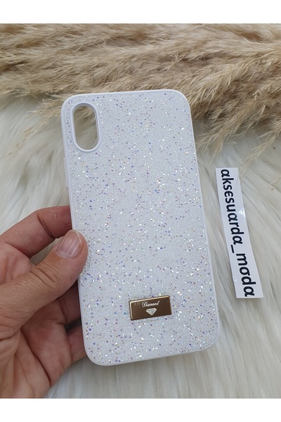 ZB Aksesuarda Moda İphone X ve XS Uyumlu Lüks Markalı Swrovski Taşlı Kılıf