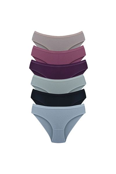 CUBBUX Combed Cotton Soft Ribbed Panties Cotton 12 Pieces