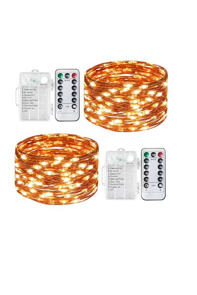 OEM Set of 2 FilFom LED installations, 6 m, warm white, copper