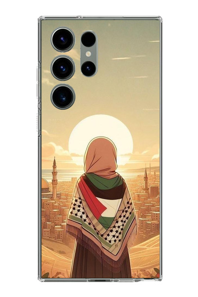 TechTree Samsung Galaxy S23 Ultra Compatible Palestine Freedom Girl Transpare...