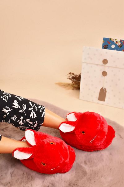 Peta Γυναικείες Παντόφλες Animal Winter Plush Rabbit Slippers House