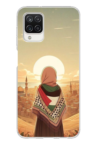 TechTree حافظة سيليكون شفافة متوافقة مع هاتف Samsung Galaxy A12 / M12 Filisti...