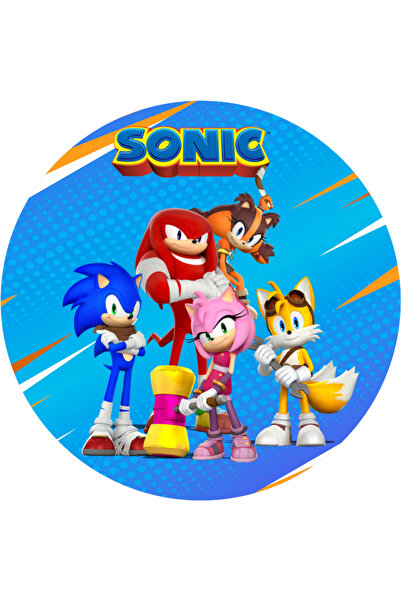 BatıDoğu Sonic Yuvarlak Pasta Yenilebilir Resim Baskı 20 cm