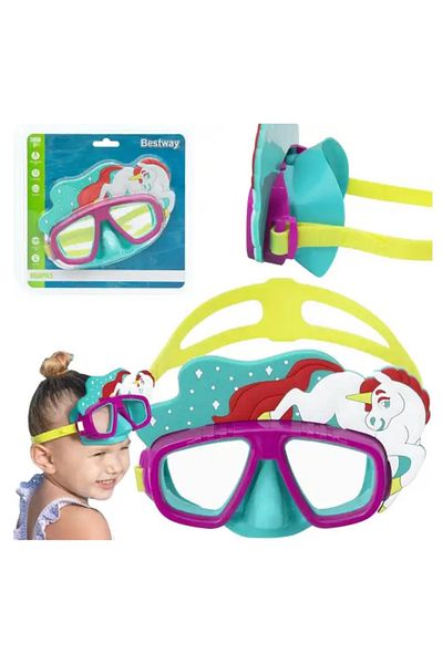 BESTWAY Children's Sea Pool Swimmer Diving Goggles 3+ Years Water Leak Proof Uv Protected Wide Viewing Angle Figured