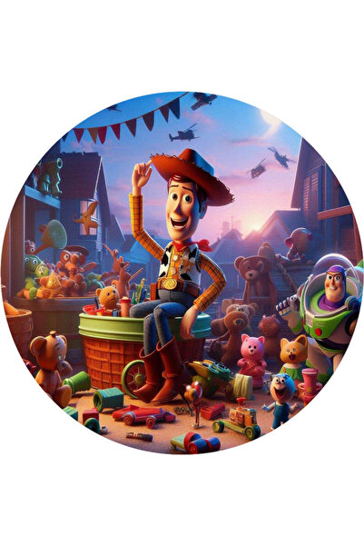 BatıDoğu Toy Story Yuvarlak Pasta Yenilebilir Resim Baskı 20 cm