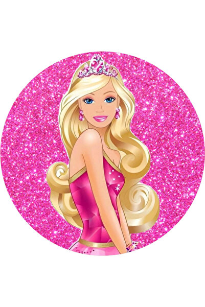 BatıDoğu Barbie Yuvarlak Pasta Yenilebilir Resim Baskı 20 cm