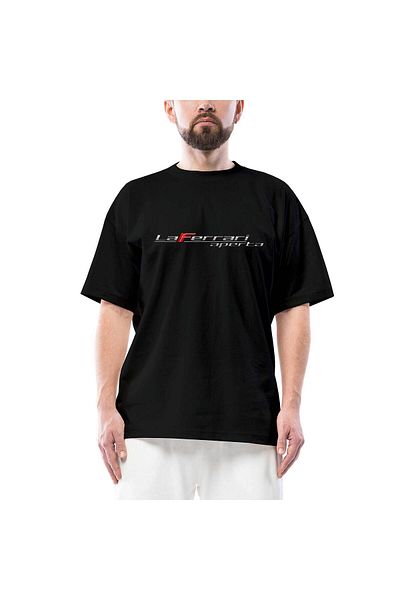 Z zepplin The Ferrari Aperta Logo Oversize Black T-Shirt