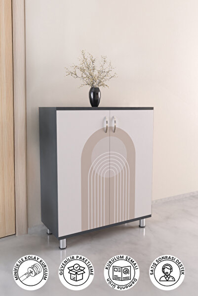 hediye kapında Design 4 Raflı Çok Amaçlı Ayakkabı Dolabı Antre Hol Ayakkabılık