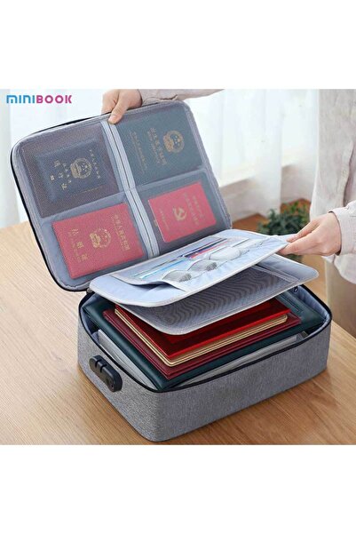 Generic حامل جواز سفر للوثائق المنزلية مقاوم للماء ومتعدد الطبقات وذو سعة كبي...