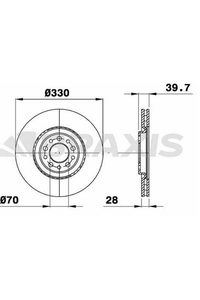 BRAXIS TEN BRAKE MIRROR AIR 159 159 SPORTWAGON 2.4JTDm / 3.2JTS Q4 09 / 05 BRERA 3.2JTS Q4 01 / 06 SPIDER