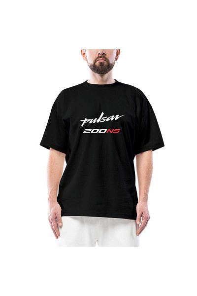 Z zepplin Pulsar Ns200 Text Oversize Black T-Shirt