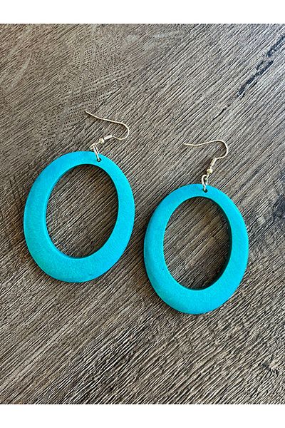 Büyük Hanım Wooden Colorful Style Earrings