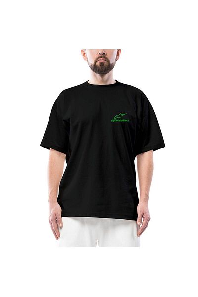 Z zepplin Μαύρο μπλουζάκι με λογότυπο Alpinestars Oversize