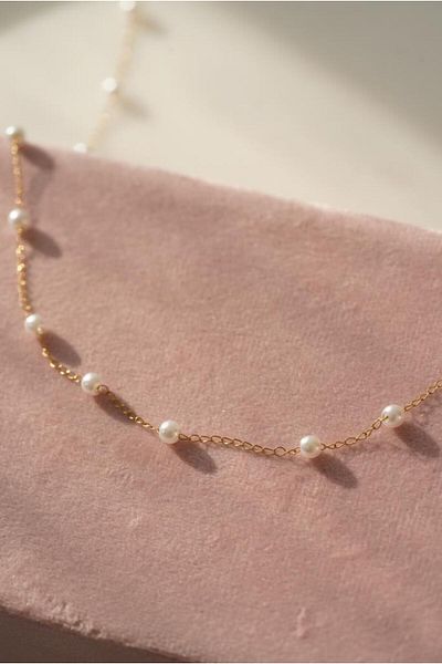 AŞIK ACCESSORIES Stainless Steel Pearl Necklace