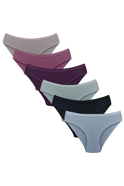 CUBBUX Combed Cotton Soft Ribbed Panties Cotton 12 Pieces