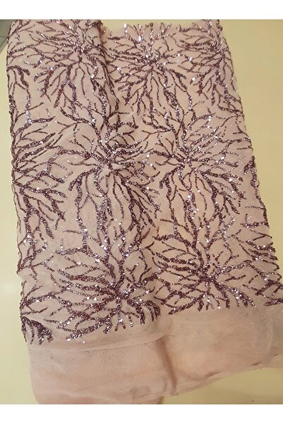 Safir Kumaş Top Sonu İşlemeli Yumuşacık ve Likralı Dantel 2 Metre