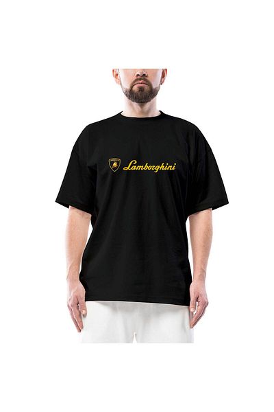 Z zepplin Lamborghini Gold Logo Text Oversize Μαύρη Τιμή