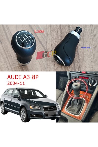 GCP German Car Parts A3 8P Manual Gear Shift Knob Black 6 Speed - Audi A3 Manual Gear Shift Head