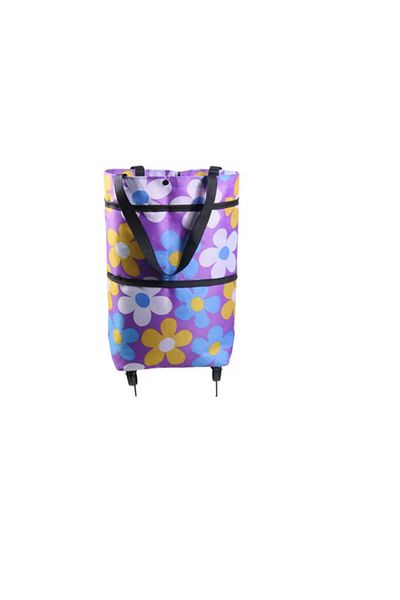NAUDILIFE Naudilife foldable shopping bag, 28 x 40 x 45 cm, equipped with portable wheels