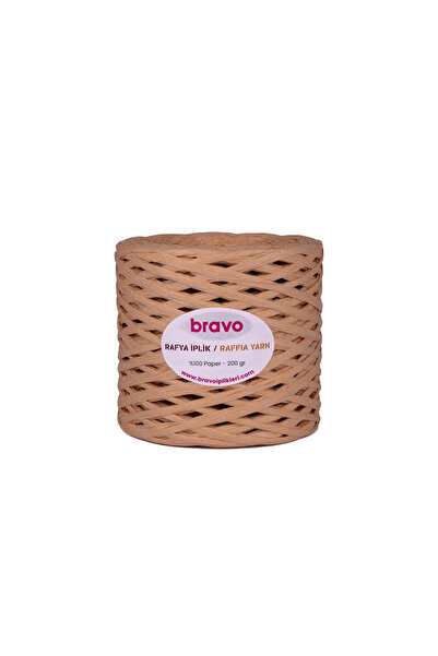 Bravo Ραφία Νήματα 200 γρ (Κωδικός χρώματος: G-89) Ανοιχτό καραμέλι