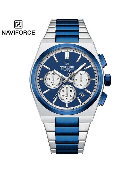 Naviforce Couple’s Matching Watch Set – Stainless Steel Strap, Multi-Function Display, Water Resistant
