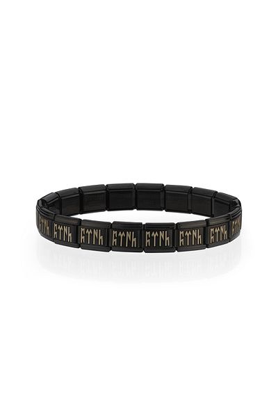 Takı Dükkanı Gokturkish Turkish Written Italian Charm Unisex Steel Bracelet Scb56