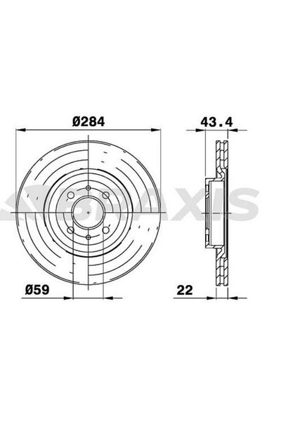 BRAXIS ON BRAKE MIRROR (DISK) BRAVO I II CROMA DOBLO IDEA LINEA MAREA STILO ALFA 155 1.2 / 1.3 / 1.4 / 1.6