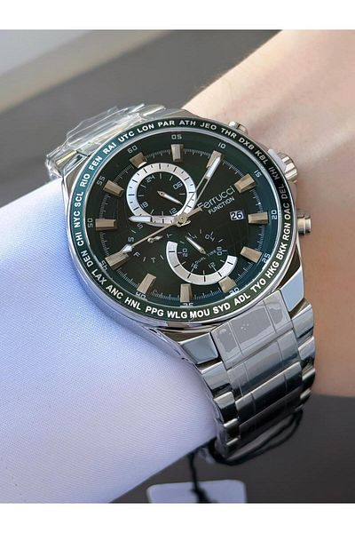 Ferrucci Men's Functions Active Metal Cord Wrist Watch