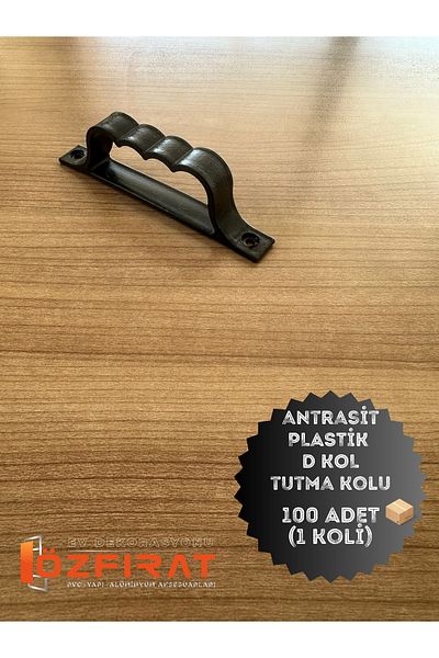 ÖZFIRAT PVC YAPI Pimapen Pvc Window Door Fly Screen Handle Anthracite Plastic D Handle D Handle 100 Pieces (Box)