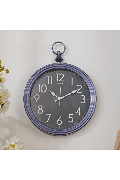 Genel Markalar Füme Renkli Dekoratif Duvar Saati 30x38 cm, Şık ve Modern Tasarım