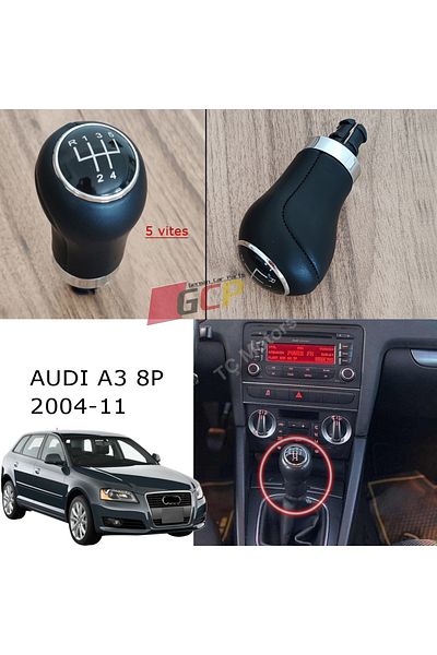GCP German Car Parts A3 8P Manual Gear Shift Knob Black 5 Gears - Audi A3 Manual Gear Shift Head